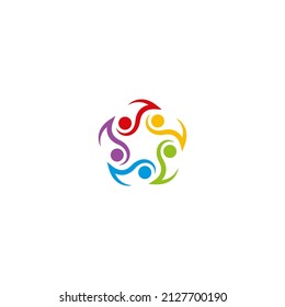 Adoption and community care Logo template vector