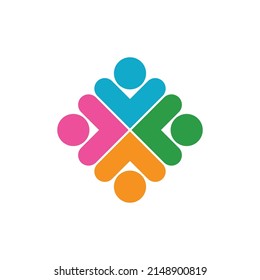 Adoption and community care Logo template vector illustration