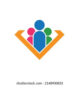 Adoption and community care Logo template vector illustration