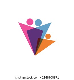 Adoption and community care Logo template vector illustration