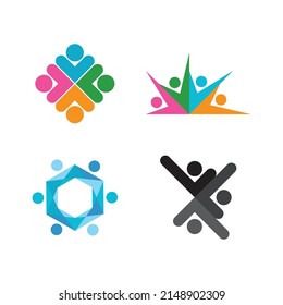 Adoption and community care Logo template vector illustration