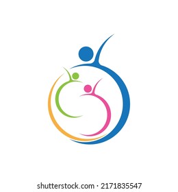 Logo-Vorlage für Adoptionswerbung und Pflege