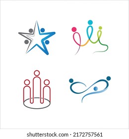 Adoption and community care Logo template vector