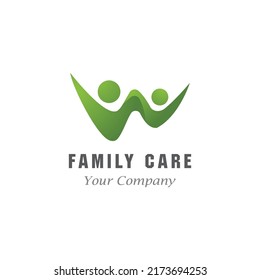 Adoption and community care Logo template vector icon