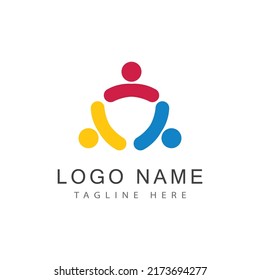 Adoption and community care Logo template vector icon