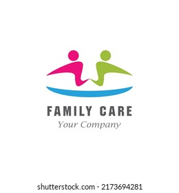 Adoption and community care Logo template vector icon
