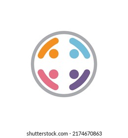 Adoption and community care Logo template vector icon