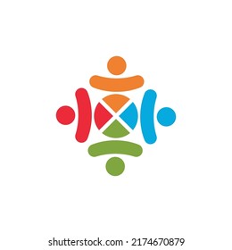 Adoption and community care Logo template vector icon