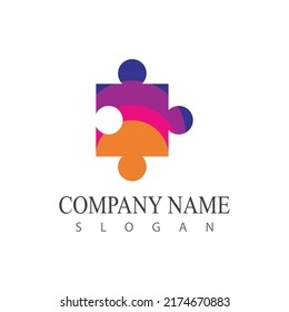 Adopción y cuidado comunitario Icono vectorial de plantilla de logotipo