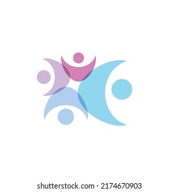 Adopción y cuidado comunitario Icono vectorial de plantilla de logotipo