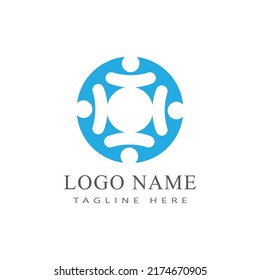 Adoption and community care Logo template vector icon