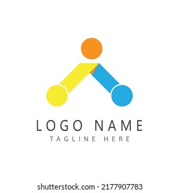Adopción y cuidado comunitario Icono vectorial de plantilla de logotipo