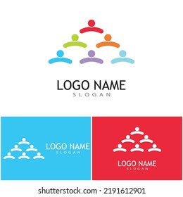 Adoption and community care Logo template vector icon