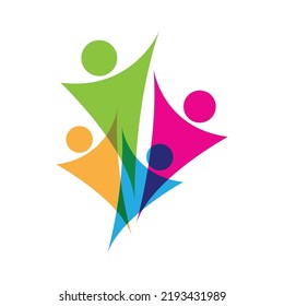 Adoption and community care Logo template vector icon