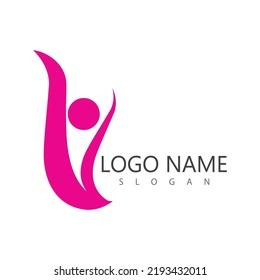 Adoption and community care Logo template vector icon