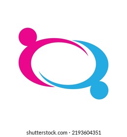 Adopción y cuidado comunitario Icono vectorial de plantilla de logotipo