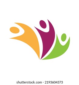 Adoption and community care Logo template vector icon