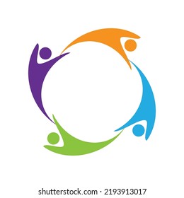 Adoption and community care Logo template vector icon