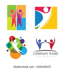 Adoption and community care Logo template vector 