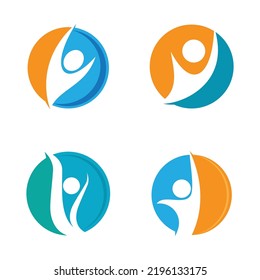 Adoption and community care Logo template vector 