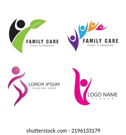 Adoption and community care Logo template vector 
