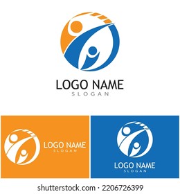 Adoption and community care Logo template vector 