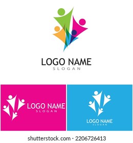 Logo-Vorlage für Adoptionswerbung und Pflege 