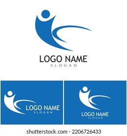 Adoption and community care Logo template vector 