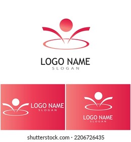 Logo-Vorlage für Adoptionswerbung und Pflege 