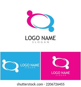 Adoption and community care Logo template vector 