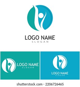 Vector de la plantilla de logotipos para adopción y cuidado de la comunidad 