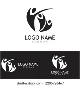 Adoption and community care Logo template vector 