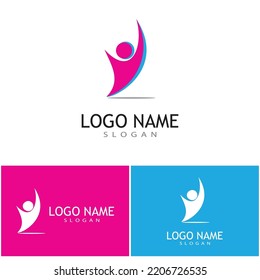 Adoption and community care Logo template vector 