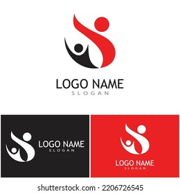 Adoption and community care Logo template vector 