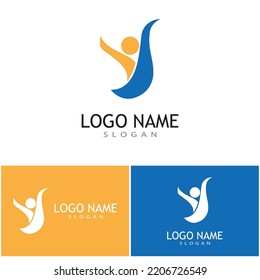 Adoption and community care Logo template vector 