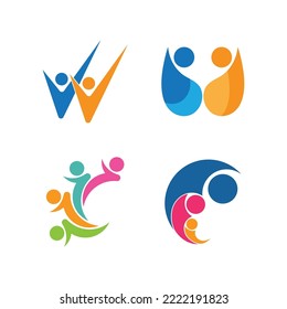 Adoption and community care Logo template vector