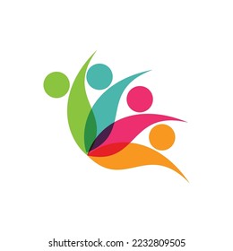 Adoption and community care Logo template vector