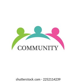 Adoption and community care Logo template vector