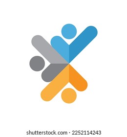 Vector de la plantilla de logotipos para adopción y cuidado de la comunidad