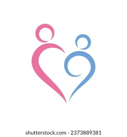 Adoption and community care Logo template vector