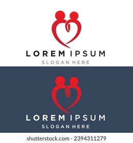 Adoption and community care Logo template vector icon