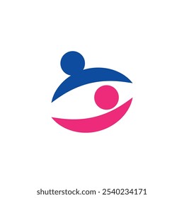 Adoption and community care Logo template vector icon