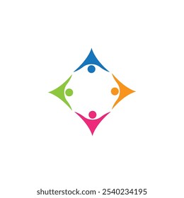 Adoption and community care Logo template vector icon