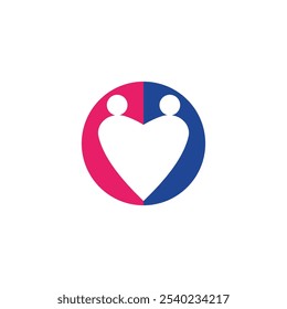 Adoption and community care Logo template vector icon