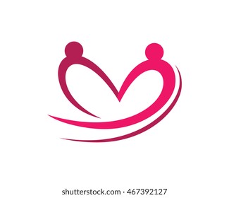 Adoption and Community Care Logo Template vector
	