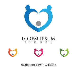 Adoption and Community Care Logo Template vector