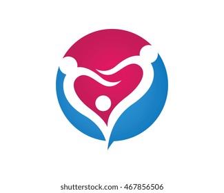 Adoption and Community Care Logo Template vector