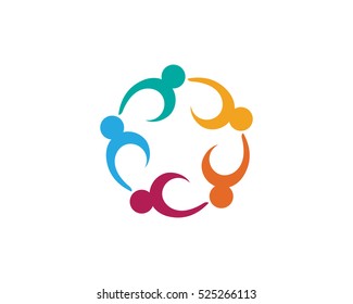 Adoption and community care Logo template vector icon