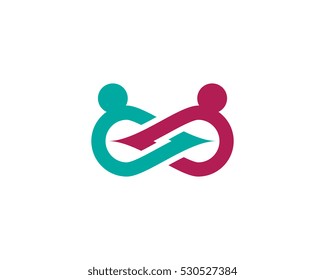 Adoption and community care Logo template vector icon	
