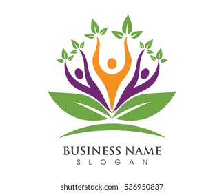 Adoption and community care Logo template vector icon